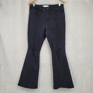 KanCan Style KC7346BK Black High Rise Flare Leg Jeans Petite 13/30